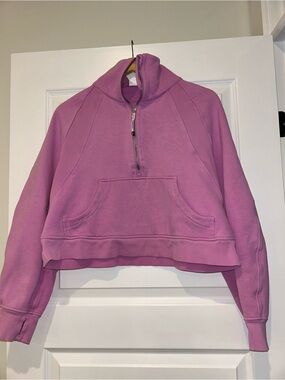 lululemon athletica Pink Cropped Half-Zip Sweatshirt